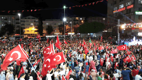 Protesters oppossed to the attempted coup in Turkey. Photo: Lubunya, Creative Commons.
