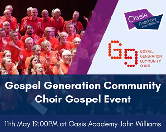 Sat 11 May - Gospel Generation Community Choir