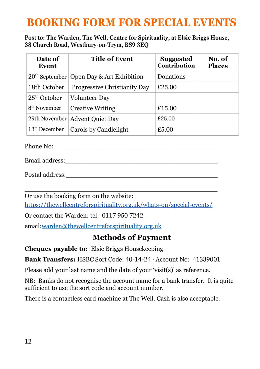 The Well Programme Autumn 2025