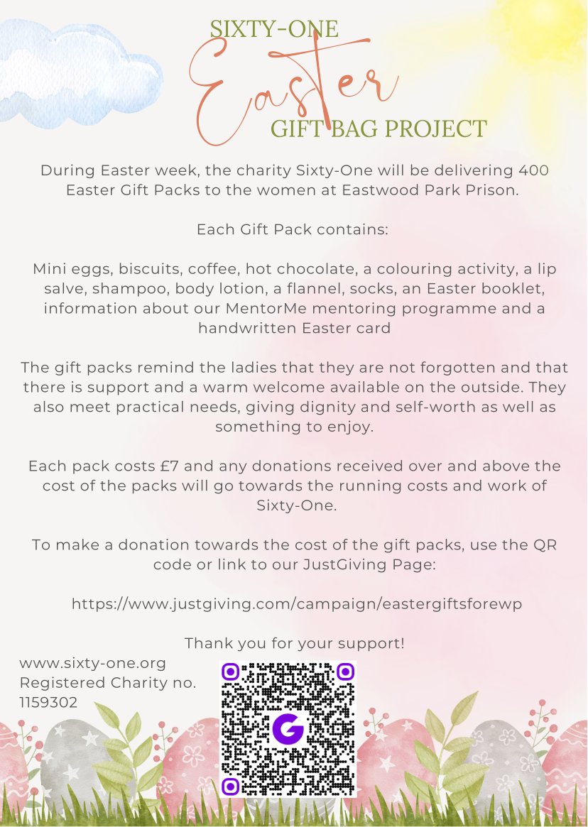 Easter QR Code and Just Giving details 2026