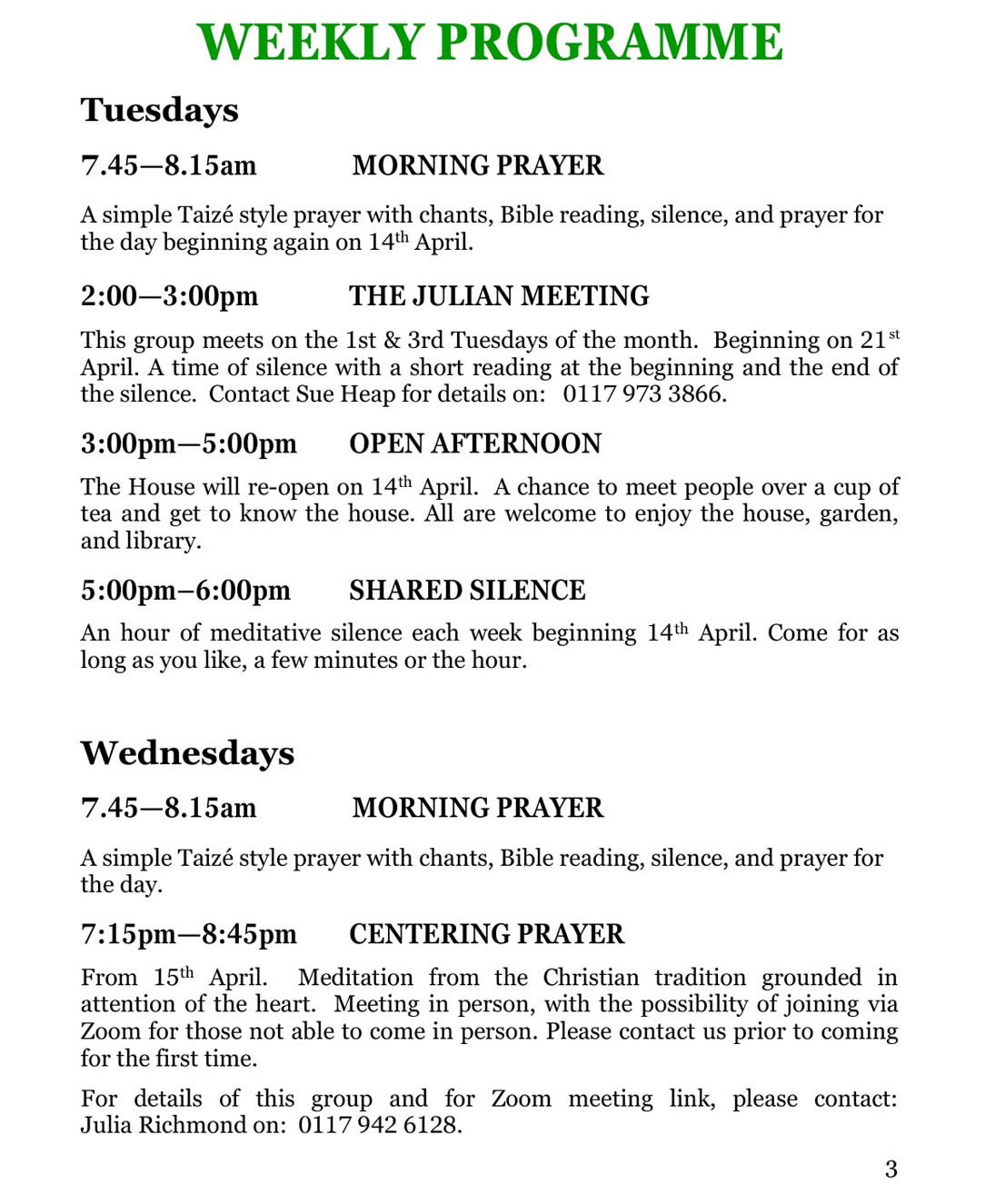 The Well Summer Programme 2026