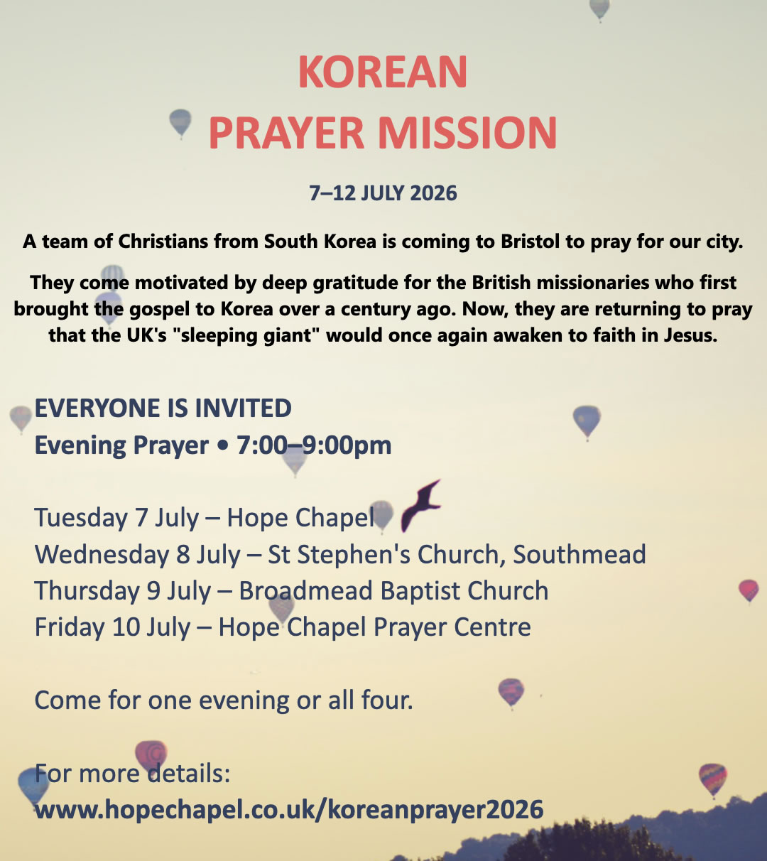 Korean Prayer Mission Flier