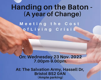Together 4 Bristol AGM - 'Handing on the Baton' and Meeting the Cost of Living Crisis